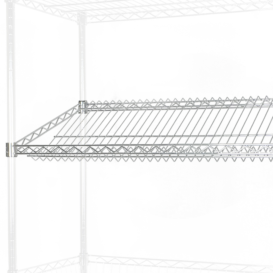 Verchroomde display legbord