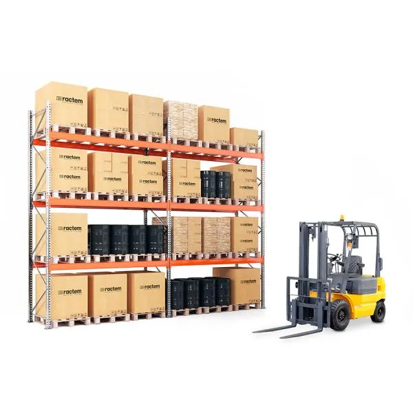 Palletstelling - Rij met 2 modules met belasting