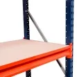 Picking 500 stelling blauw en oranje met spaanplaat